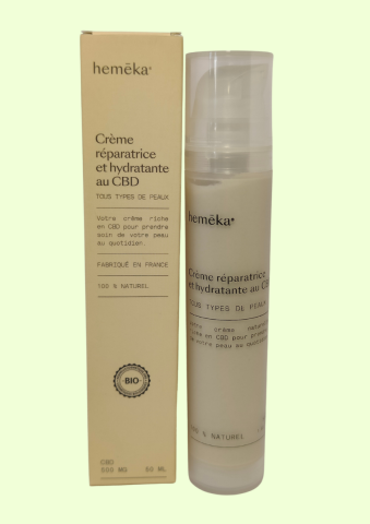 Crème réparatrice et hydratante au CBD - Hemeka
